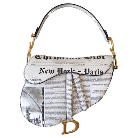 dior newspaper saddle bag
